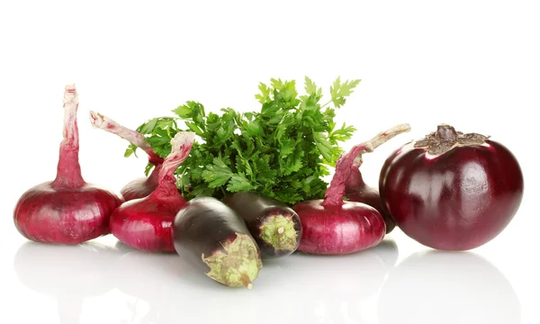 Légumes violets isolés sur blanc — Photo