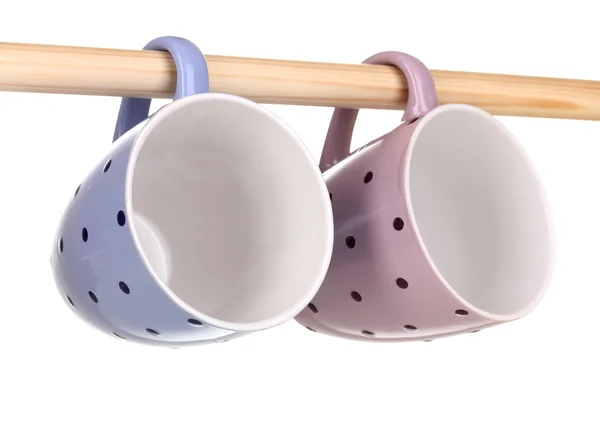 Mooi cups opknoping op stick geïsoleerd op wit — Stockfoto
