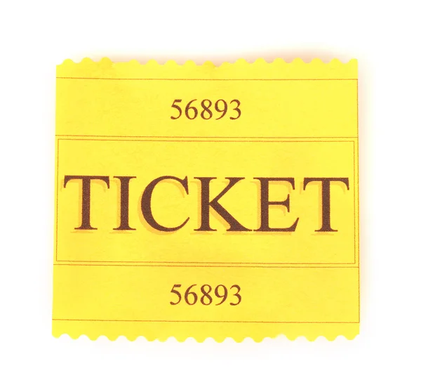 Colorful ticket isolated on white — Stock Photo, Image