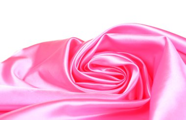 pembe ipek izole üzerinde beyaz asmak