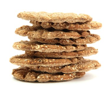 beyaz izole lezzetli crispbread