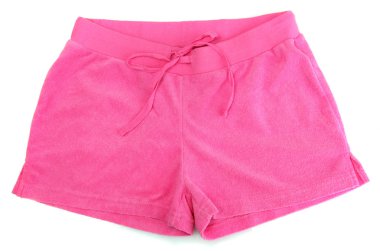 beyaz izole parlak pembe şort