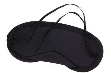 uyku maskesi üzerine beyaz izole