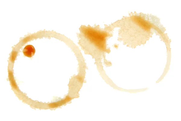 Coffee stains isolated on white — Stock Photo, Image