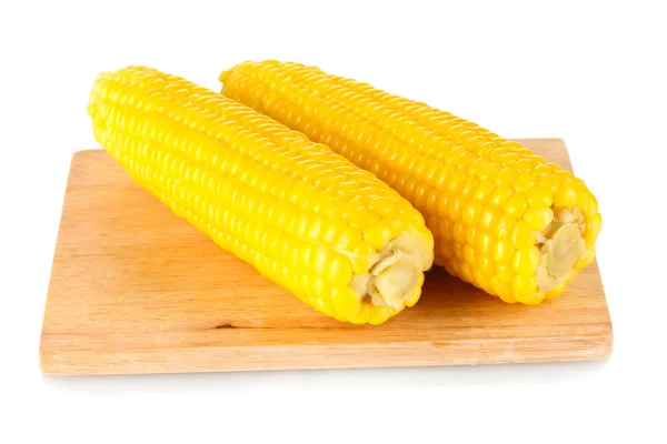 Boiled corn isolated on white — Stock Photo, Image