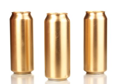 Altın kutular üzerinde beyaz izole