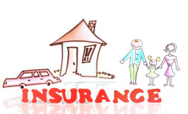 concept of home insurance isolated on white