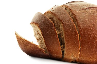 beyaz izole lezzetli dilim çavdar ekmek