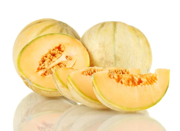 Potong melon terisolasi di atas putih — Stok Foto