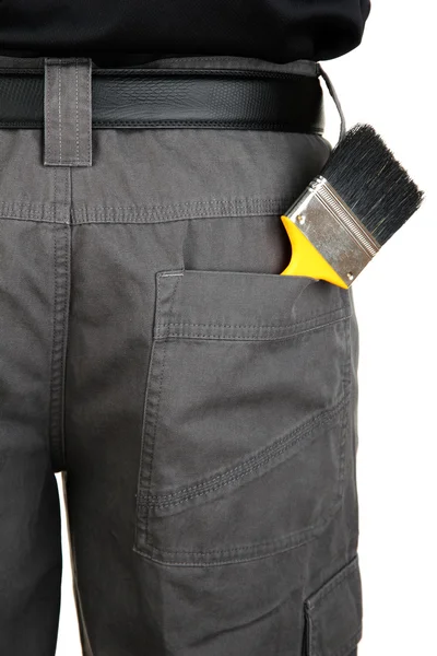 Brush in back pocket close-up — Stock Photo, Image