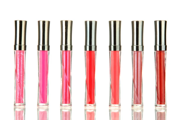 Belos gloss labial, isolado em branco — Fotografia de Stock