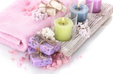 beyaz izole güzel spa ayarı