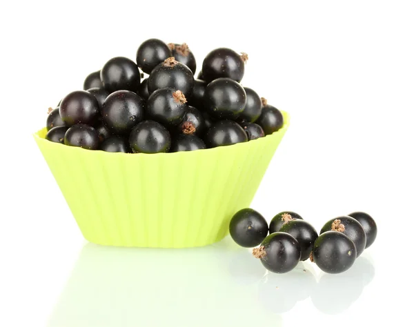 Fresh black currant in silicone mold isolated on white — Stock Photo, Image