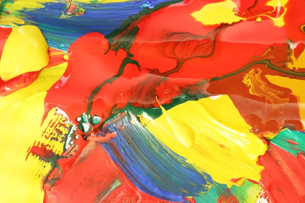 Υπόβαθρο του αφηρημένη Γκουάς χρώματα και πινέλα — Φωτογραφία Αρχείου