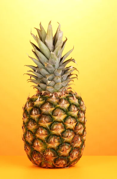 Pineapple on orange background — Stock Photo, Image