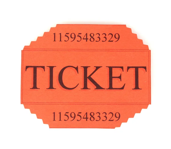 Colorful ticket isolated on white — Stock Photo, Image