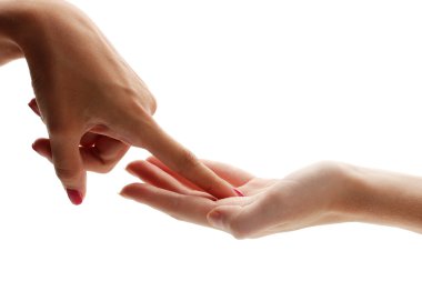 beyaz izole satırları el okuma