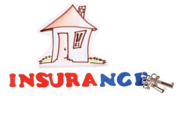 concept of home insurance isolated on white