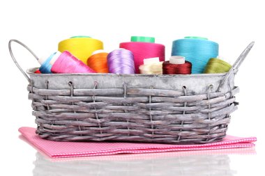 Sepette Beyaz izole parlak konu