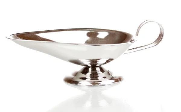 Silver gravy boat isolated on white — Stock Photo, Image