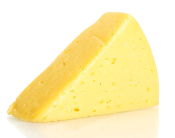 Gustoso formaggio isolato su bianco — Foto Stock
