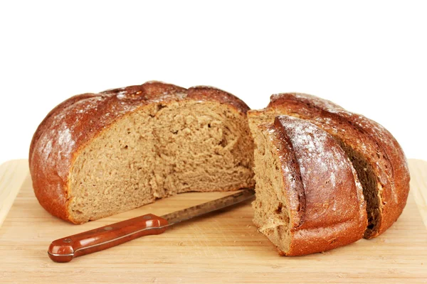 Sliced bread on white background close-up — Stock Photo, Image