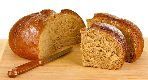 Sliced bread on white background close-up — Stock Photo, Image