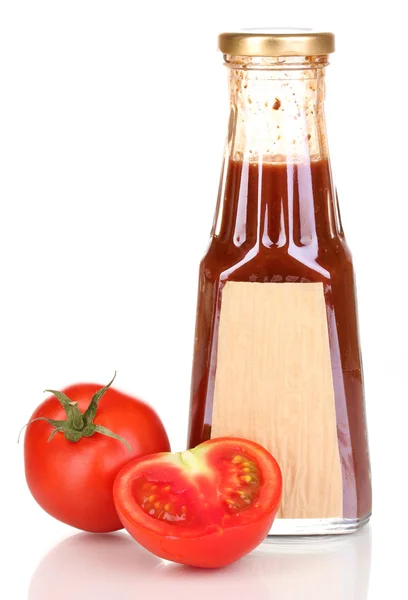 흰색 절연 용기에 토마토 소스 — 스톡 사진