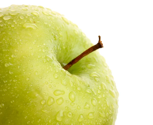 Ripe green apple isolated on white — Stock Photo, Image