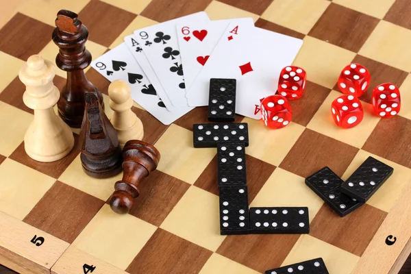 Mix of games close-up — Stock Photo, Image