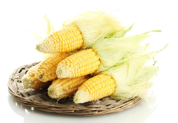 Fresh corn, isolated on white — Stock Photo, Image