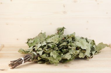 Meşe ahşap arka plan banyo süpürge