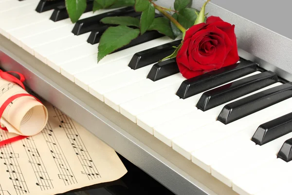 Bakgrund av piano keyboard — Stockfoto