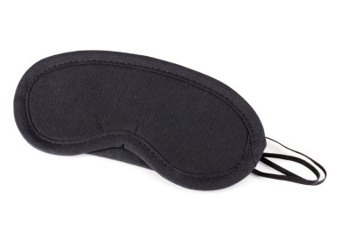 uyku maskesi üzerine beyaz izole