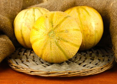 hasır mindere yas arka plan yakın çekim tatlı kavun