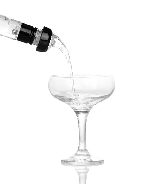 Smakelijke transparante cocktail geïsoleerd op wit — Stockfoto