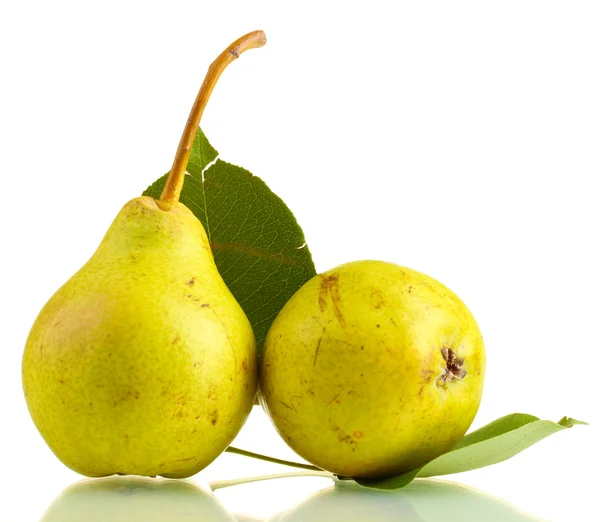 Juicy flavorful pears isolated on white — Stock Photo, Image