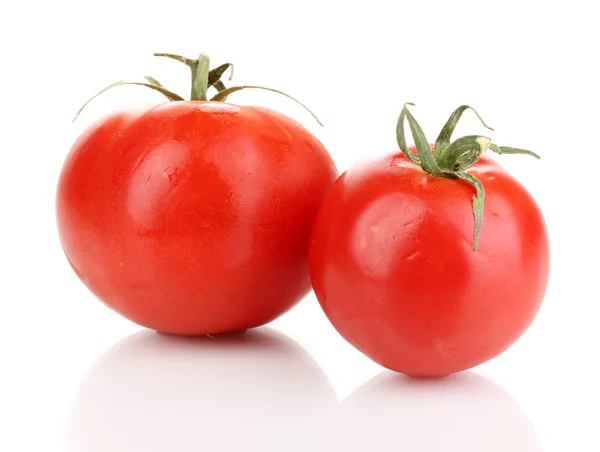 Ripe tomatoes isolated on white — Stock Photo, Image