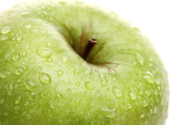 Ripe green apple isolated on white — Stock Photo, Image