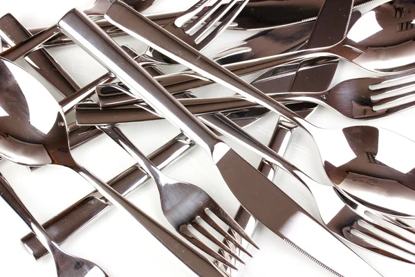 Forks, knifes and spoons close-up — Stock Photo, Image