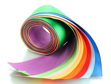 beyaz izole parlak ipek kurdeleler