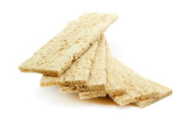 beyaz izole lezzetli crispbread,