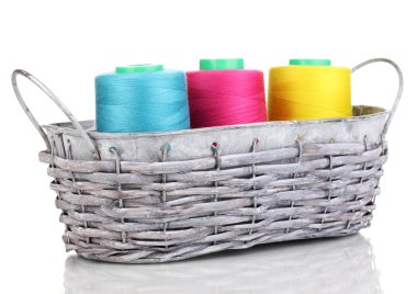 Sepette Beyaz izole parlak konu