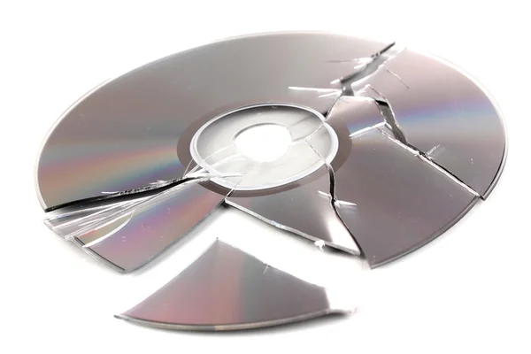 Nefunkční disk s informacemi izolovaných na bílém — Stock fotografie