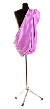 zenci manken ipek kumaş üzerine beyaz izole