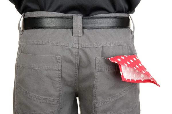 Shawl in back pocket close-up — Stock Photo, Image