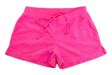 beyaz izole parlak pembe şort