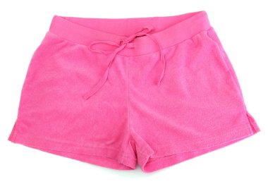 beyaz izole parlak pembe şort