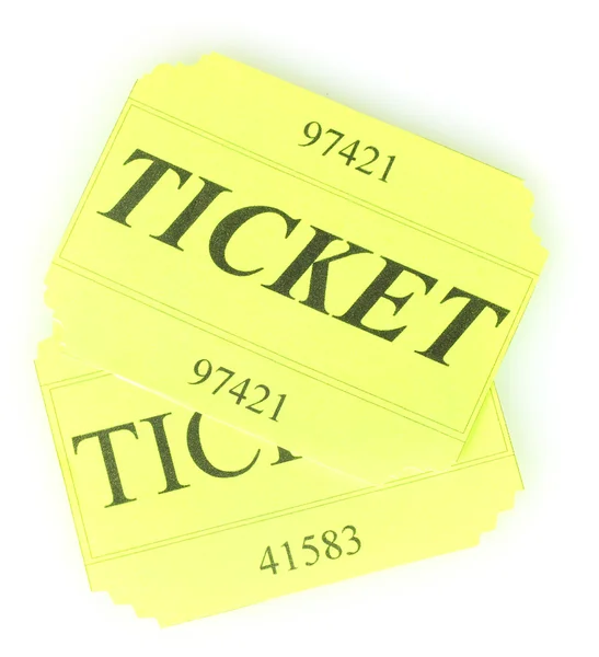 Барвисті квитки ізольовані на білому — стокове фото