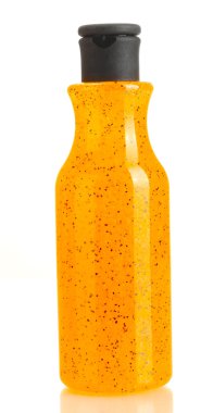 şişe üzerinde beyaz izole Ovalama ile